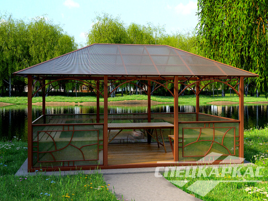 Беседка из поликарбоната №8 - фото 376